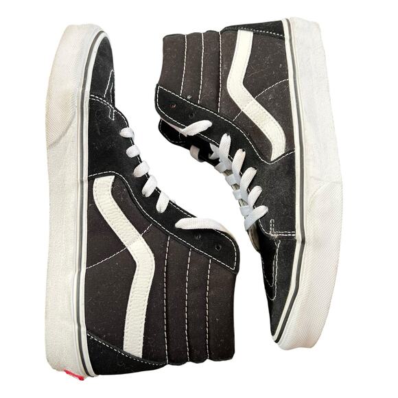 Vans Sk8-Hi Black White High Top Sneakers Men’s Size 9 Lace Up Skate Shoes